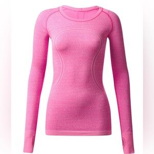 Lululemon Swiftly Tech Long Sleeve Crew color-Heathered Rasberry Glo Light